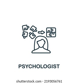 Psychologist icon. Line simple Psychology icon for templates, web design and infographics