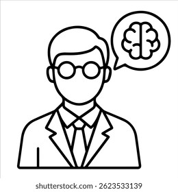 Psychologist icon on white background vector
Vector icon