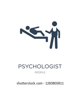 psychologist icon vector on white background, psychologist trendy filled icons from People collection, psychologist vector illustration