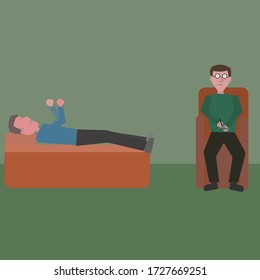 psychologist listens to his patient's words