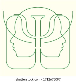 Logo de un psicólogo con una estrella