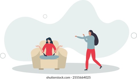 Psychologist with patient therapy.flat characters.