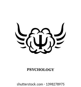 Psychologist, psychotherapist icon. Creative concept useful for logotype, pictogram, symbol design. Editable vector illustration in black color. Phycology, Physiology, Psychiatry image