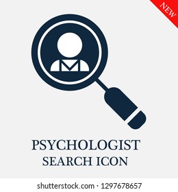 Psychologist search icon. Editable Psychologist search icon for web or mobile.