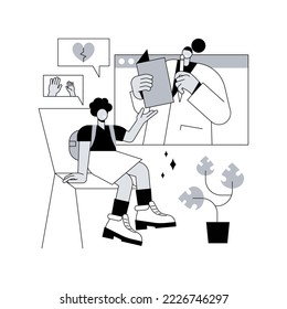 Psychologist service abstract concept vector illustration. Private psychologist session, mental health service, family psychology, children therapy, relationship psychotherapy abstract metaphor.