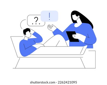 Psychologist service abstract concept vector illustration. Private psychologist session, mental health service, family psychology, children therapy, relationship psychotherapy abstract metaphor.