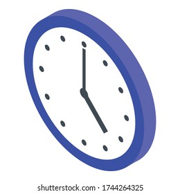 Psychologist wall clock icon. Isometric of psychologist wall clock vector icon for web design isolated on white background
