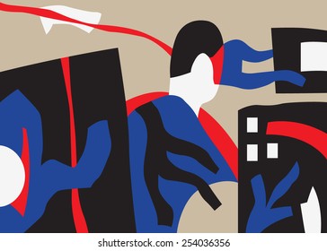 psychology - abstract vector illustration 