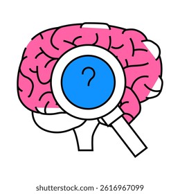 psychology brain line icon vector. psychology brain sign. isolated symbol illustration