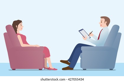 psychology counselor, mental counseling, image illustration