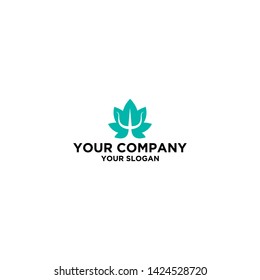 Psychology Flower logo design vector