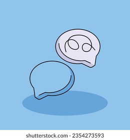 Psychology Free vector cartoon icon illustration.Therapy icons concept isolated . flat cartoon style