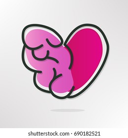 psychology icon line vector design graphic or illustrations