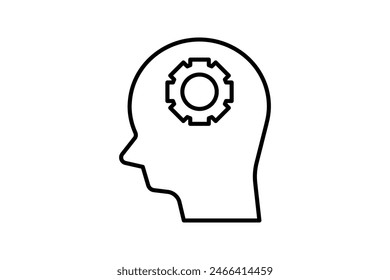 Psychology icon. icon related to mental health. suitable for web site, app, user interfaces, printable etc. line icon style. simple vector design editable