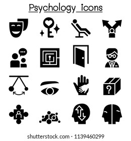 Psychology icon set