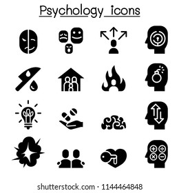 Psychology icon set