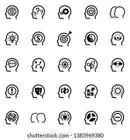 Psychology Icon Set (Black Series)