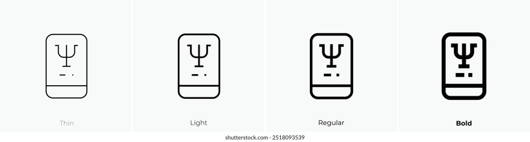 psychology icon. Thin, Light Regular And Bold style design isolated on white background