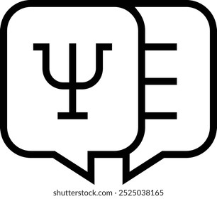 psychology icon. Thin linear style design isolated on white background