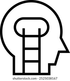 psychology icon. Thin linear style design isolated on white background