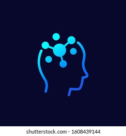 Psychology icon, vector logo design