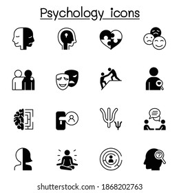 Psychology icons set vector illustration graphic design