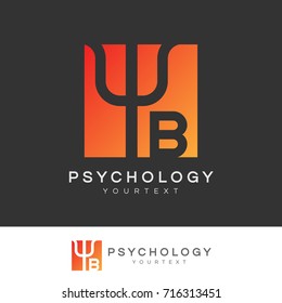 psychology initial Letter B Logo design