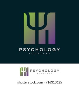 psychology initial Letter I Logo design