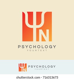 psychology initial Letter N Logo design