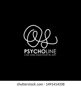 Psychology line art of emotion vector template