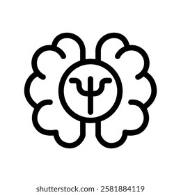 psychology line icon illustration vector graphic. Simple element illustration vector graphic, suitable for app, websites, and presentations isolated on white background