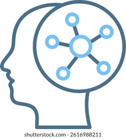 Psychology Line Two Colour Icon