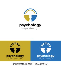 psychology logo design face two face logo