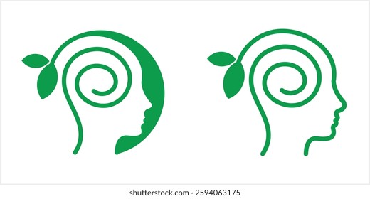 Psychology Logo. Hypnotherapy Logo Design Vector
