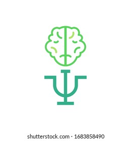 Diseño de icono vectorial de la plantilla de logotipo de psicología
