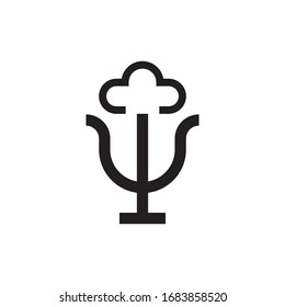Vektorillustration-Design des Psychologie-Logos