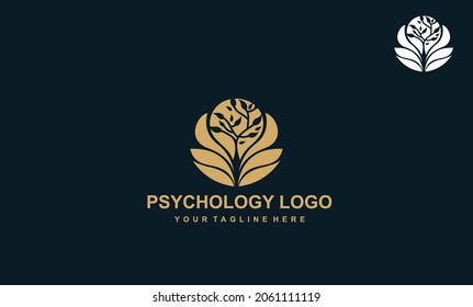 Psychology Logo, Tree vector icon, Nature trees vector illustration, logo design