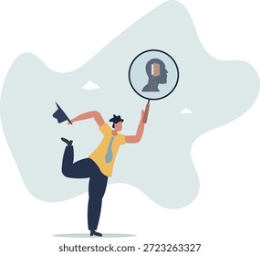 Psicologia e mentalidade, pensamento mental profundo ou diagnóstico de saúde mental, vida e emprego de pessoas.