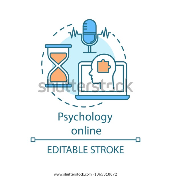 Psychology Online Concept Icon Psychotherapeutic Session