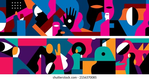 gente de psicología - fondo vector abstracto
