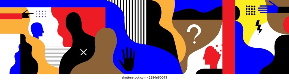 Psychology of people abstract vector illustration , background design element