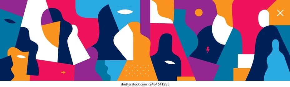 Psychology of people , social issues abstract vector background