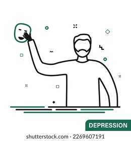 Psychology. Psychologist online. Psychotherapy practice, psychological help, patient have a problem