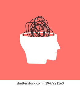 Psychology, Psychotherapy, Mental health icon concept isolated. Vector illustration