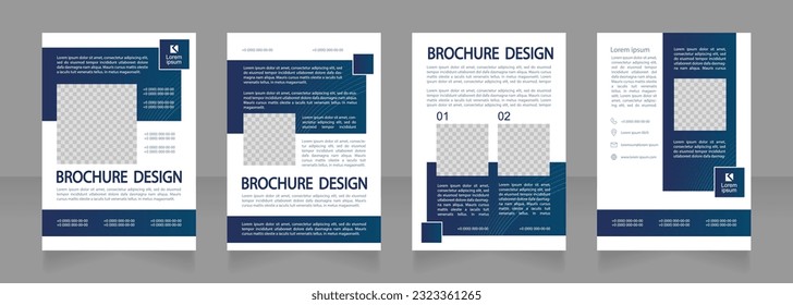 Psychology and psychotherapy providing blank brochure design. Template set with copy space for text. Premade corporate reports collection. Editable 4 paper pages. Montserrat font used