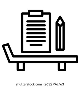 psychology treatment icon Black and white outline vector