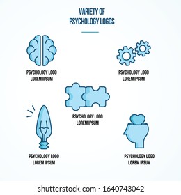 Psychology vector icons or logos set.