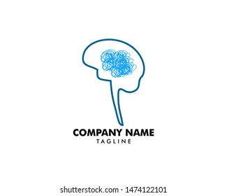 Psychology Vector Logo Template Design