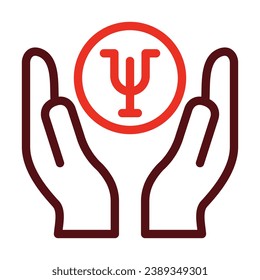 Psychology Vector Thick Line Two Color Icons For Personal And Commercial Use.
