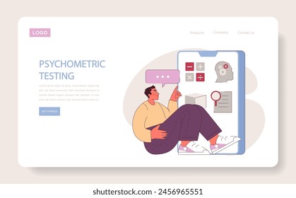 Psychometric Testing concept. Assessing cognitive abilities and personality traits. Insightful evaluation through standardized tests.